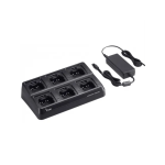 ICOM Cargador rápido de 6 unidades. Incluye BC-157S y 6 adaptadores AD -130.